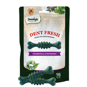 DENTALIGHT - Dent Fresh 360° Toothbrush Dog Chew, Fresh Breath and Remove Plaque, Support Joint & Cartilage, 18pcs, 150g